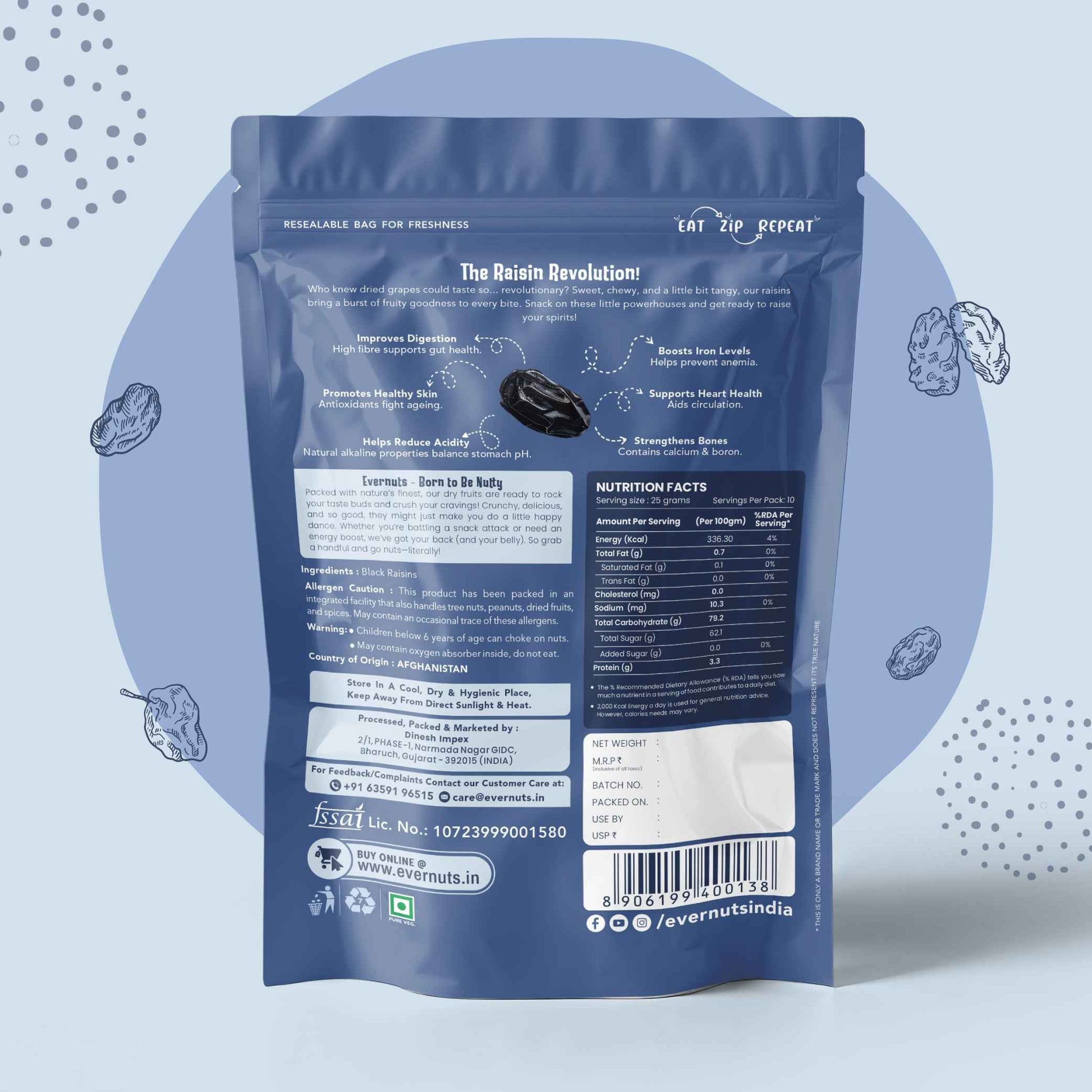 Classic Black Raisins