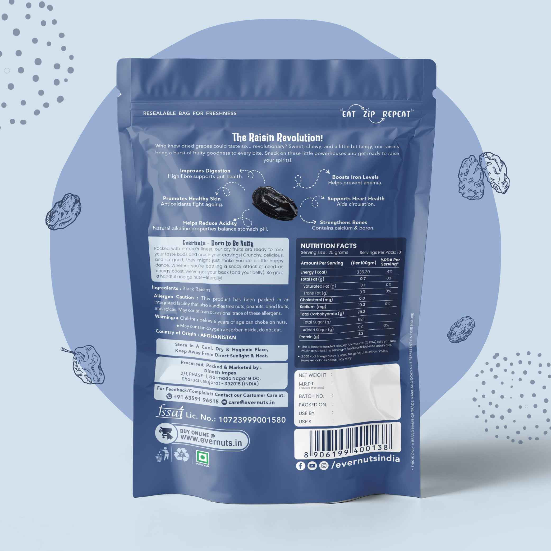 Classic Black Raisins