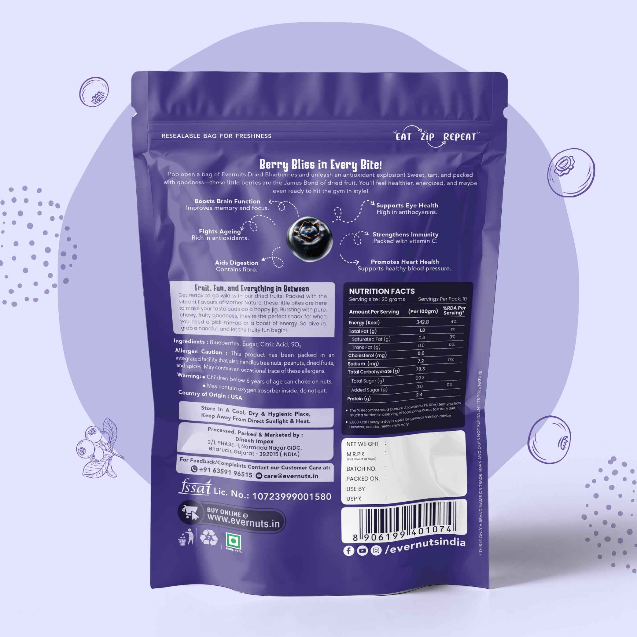 Dried Blueberries