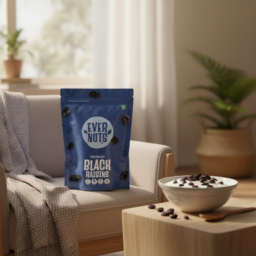 Premium Black Raisins - Evernuts