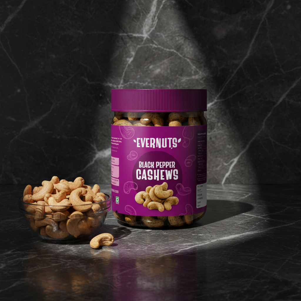 Black Pepper Cashews - Evernuts