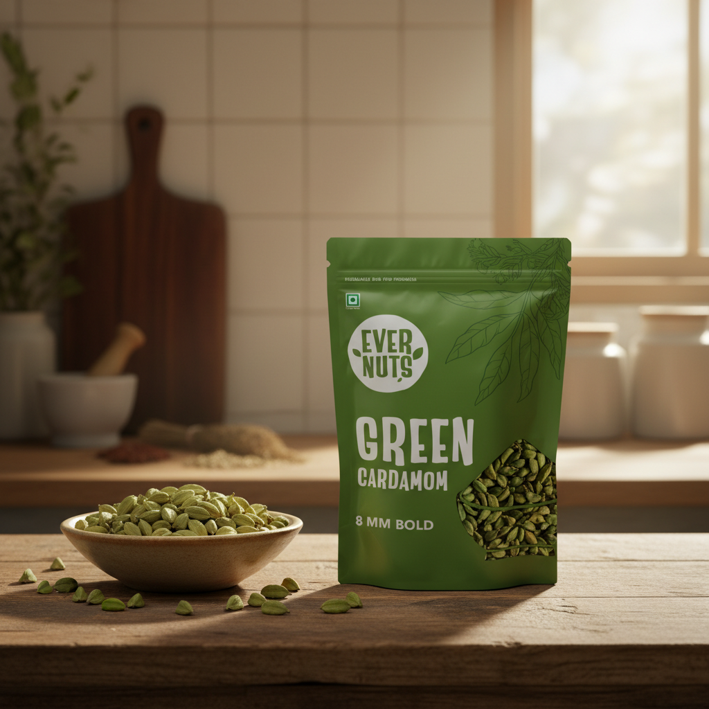 Green Cardamom  8 MM Bold - Evernuts