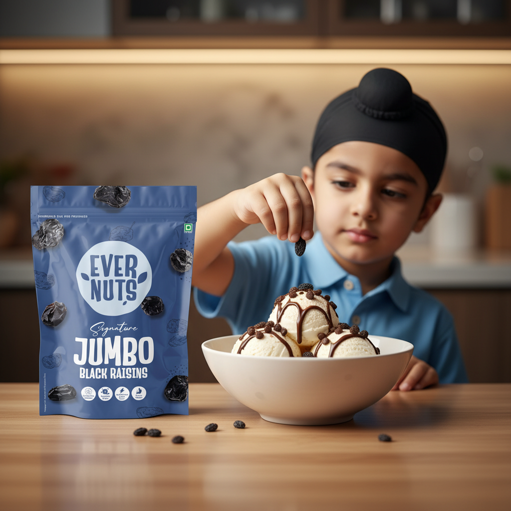 Jumbo Black Raisins (Seedless) - Evernuts