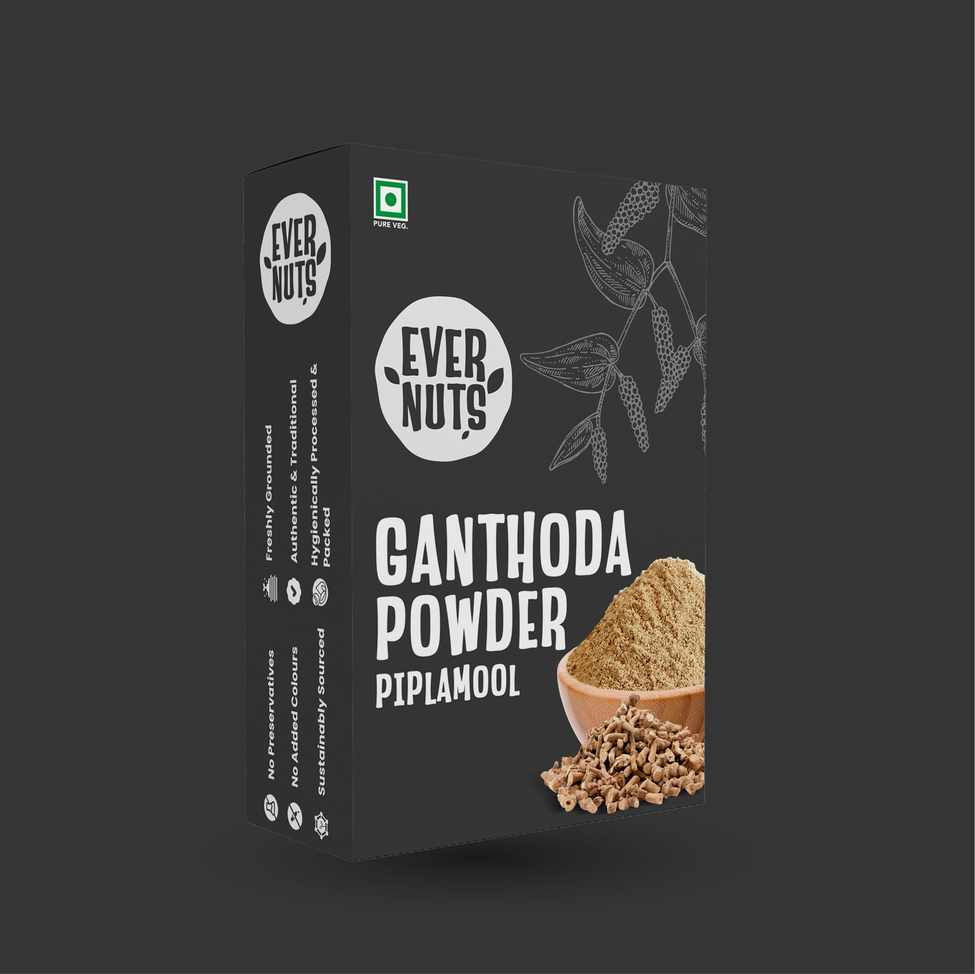 Ganthoda Powder Piplamool - Evernuts