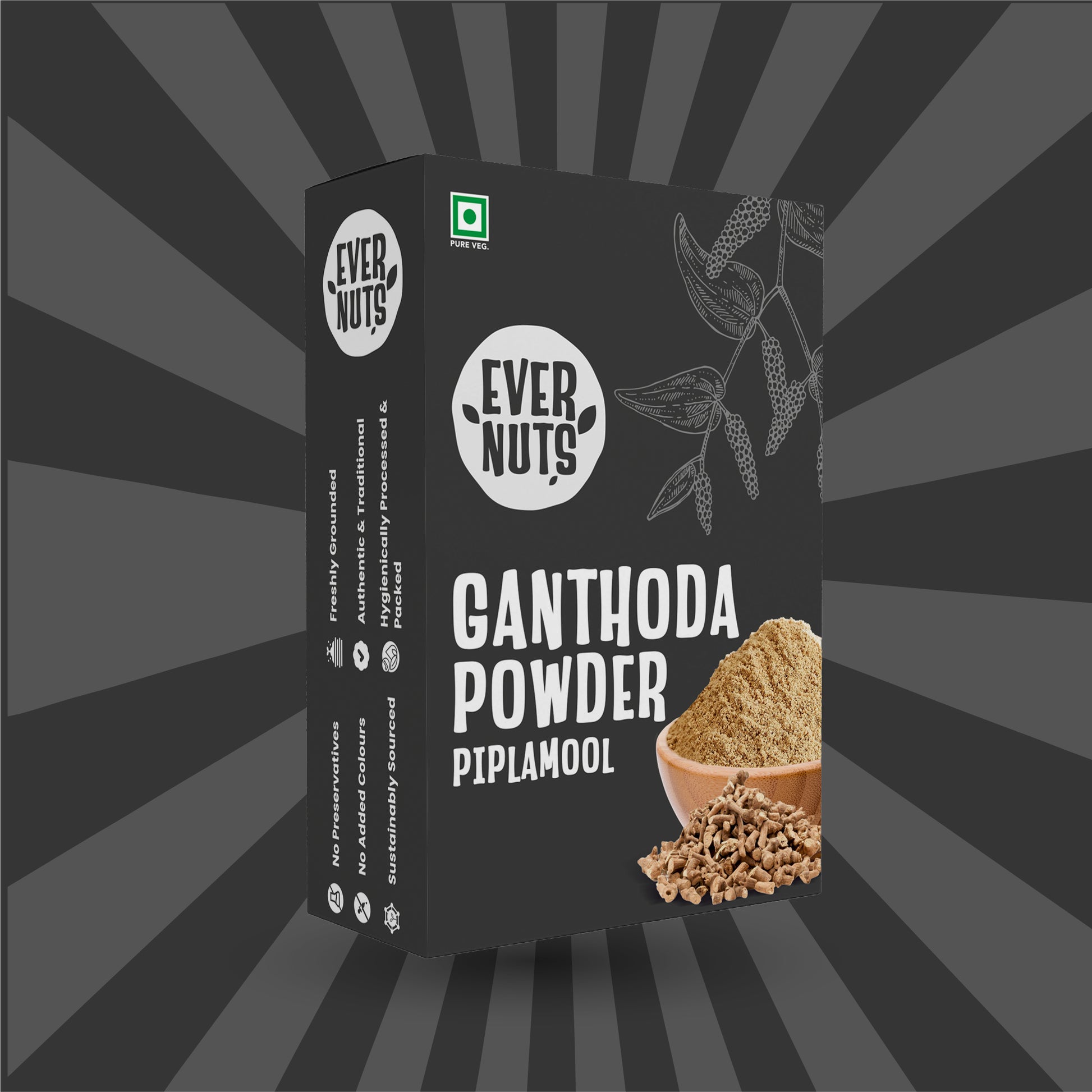 Ganthoda Powder Piplamool - Evernuts