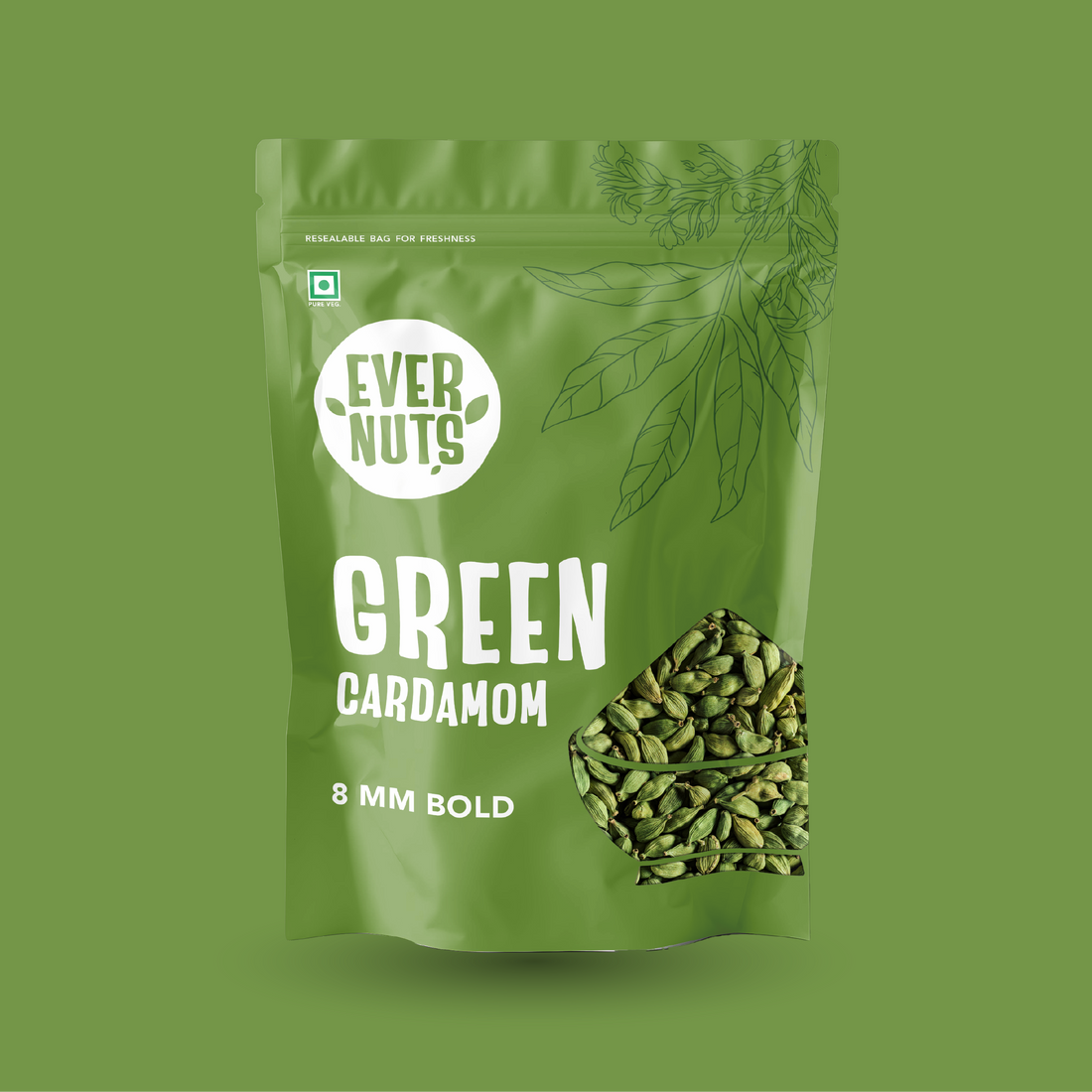 Green Cardamom  8 MM Bold